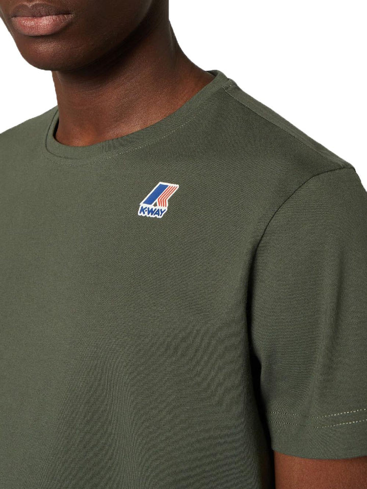 K-Way T-shirt Uomo K007je0 Le Vrai Edouard Verde militare