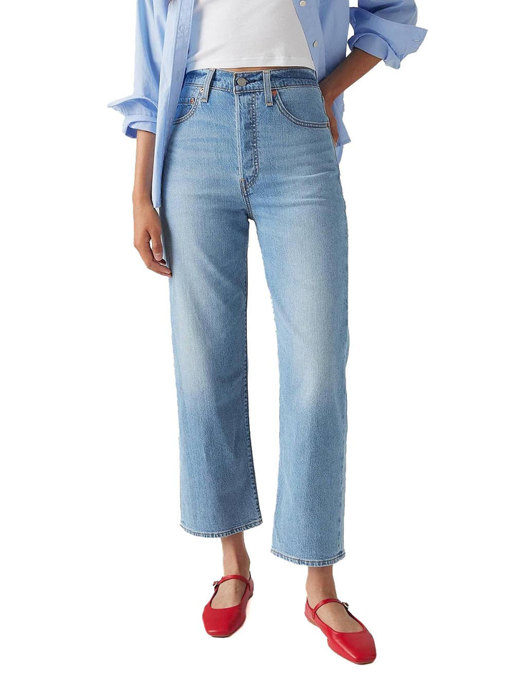 Levi's Jeans Donna Ribcage Straight Ankle 72693 Chiaro