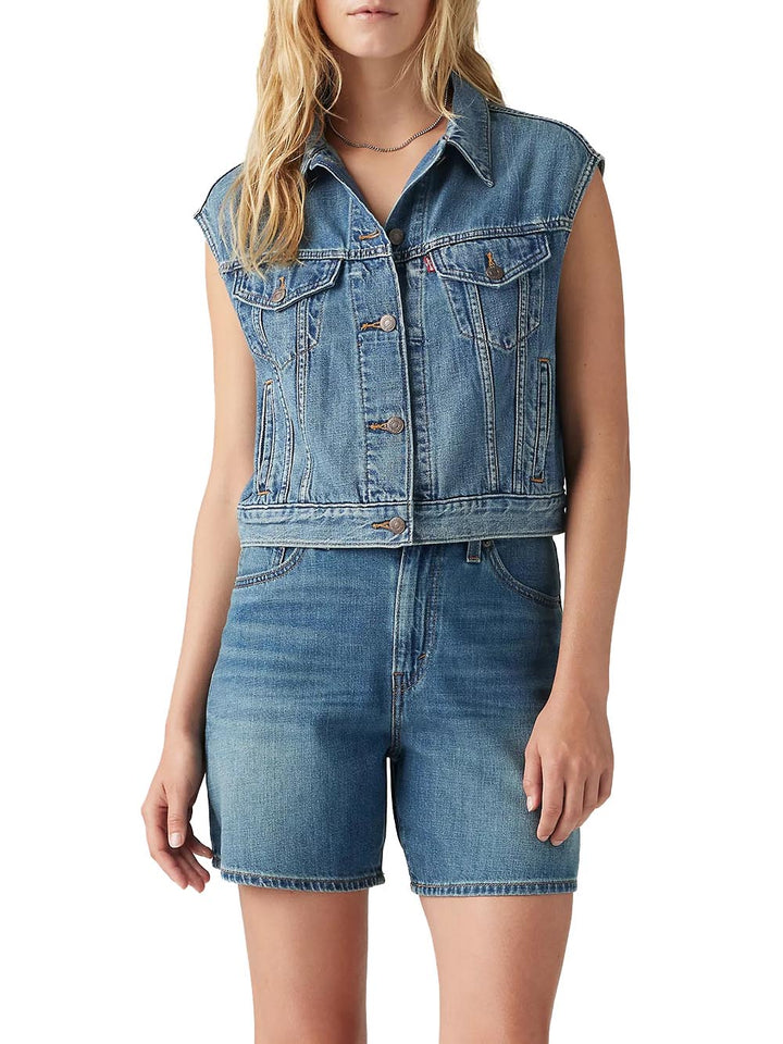 Levi's Smanicato Donna Shrunken 90s Vest 001w2 Medio