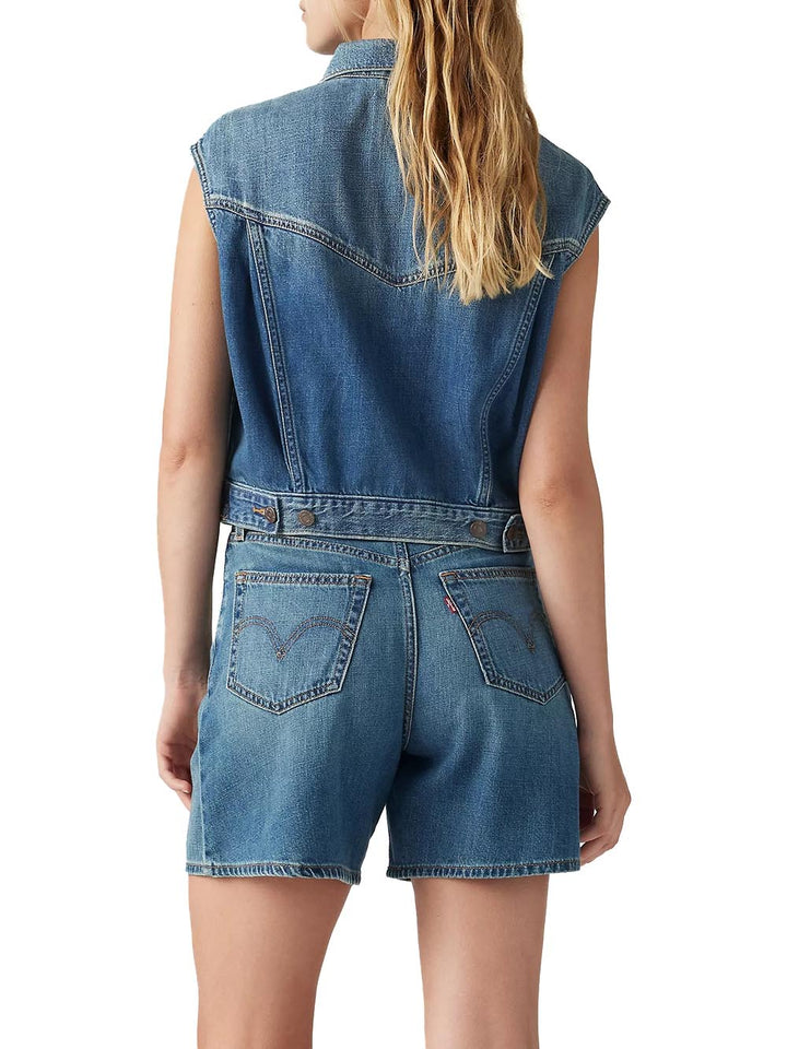 Levi's Smanicato Donna Shrunken 90s Vest 001w2 Medio