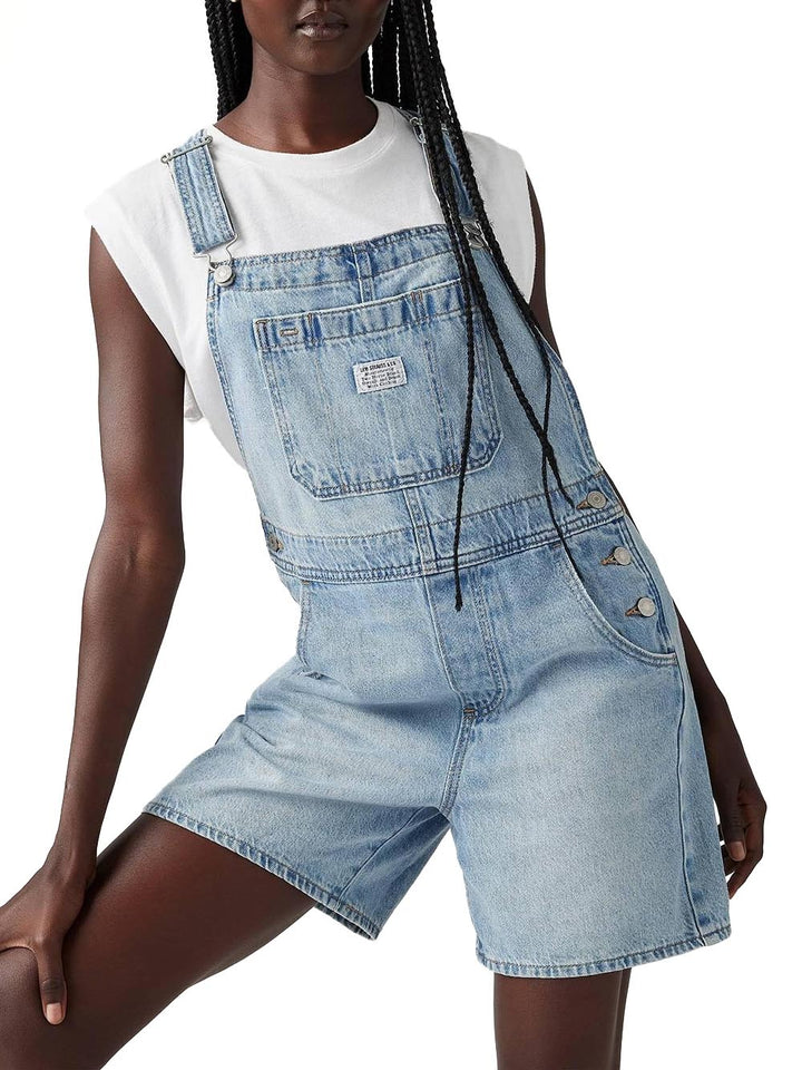 Levi's Salopette Donna Utility Shortall 001uy Chiaro