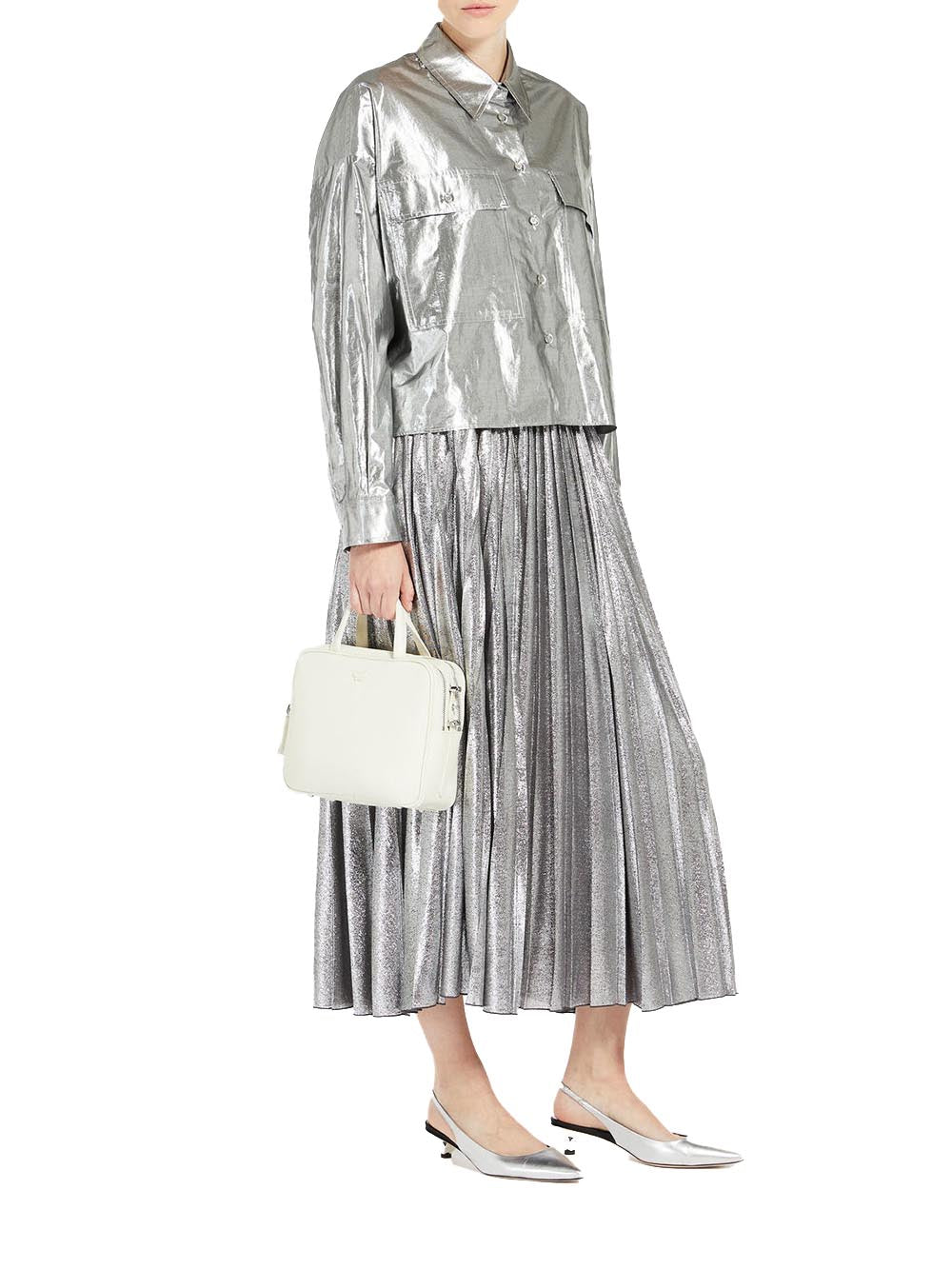 Max Mara Weekend Camicia Donna Aldeno 2515111061600 Silver