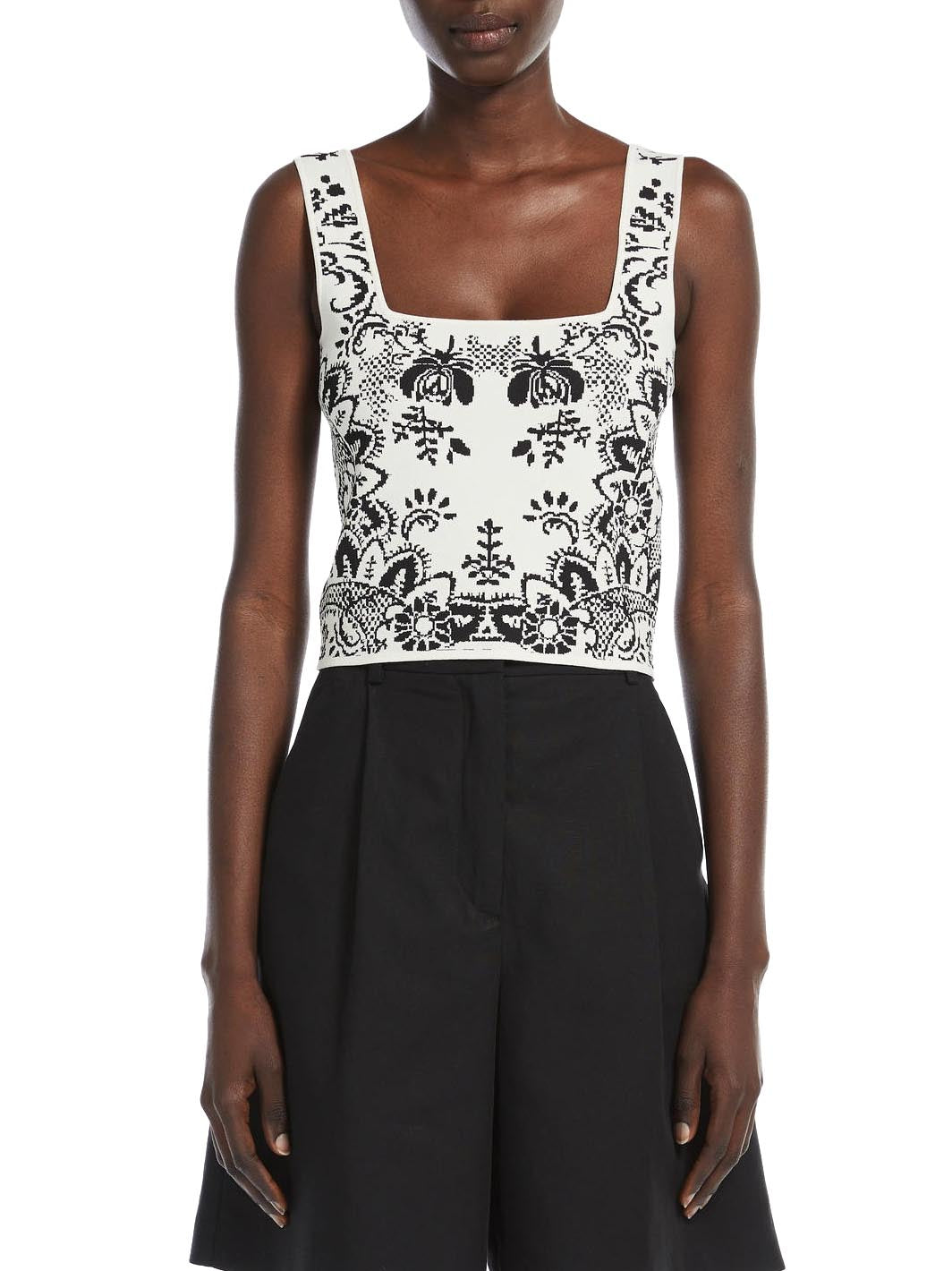 Max Mara Weekend Top Donna Pilade 2515361022600 Panna nero