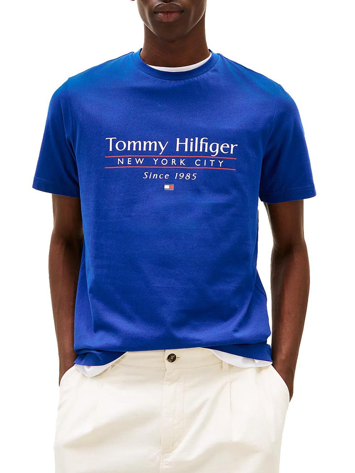 Tommy Hilfiger T-shirt Uomo Mw0mw38621 Bluette