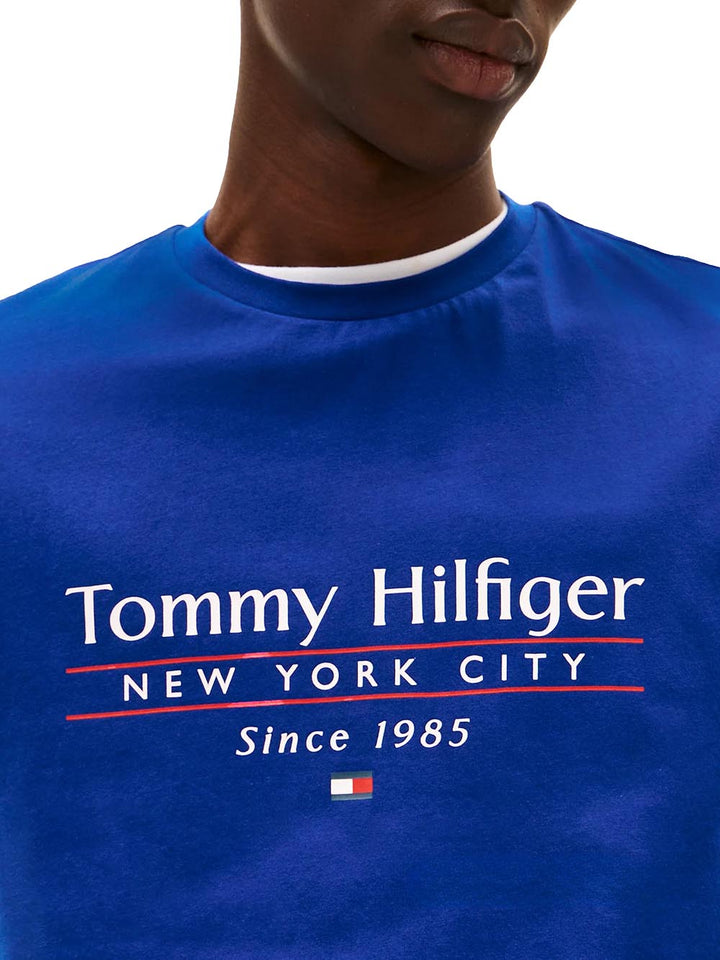Tommy Hilfiger T-shirt Uomo Mw0mw38621 Bluette