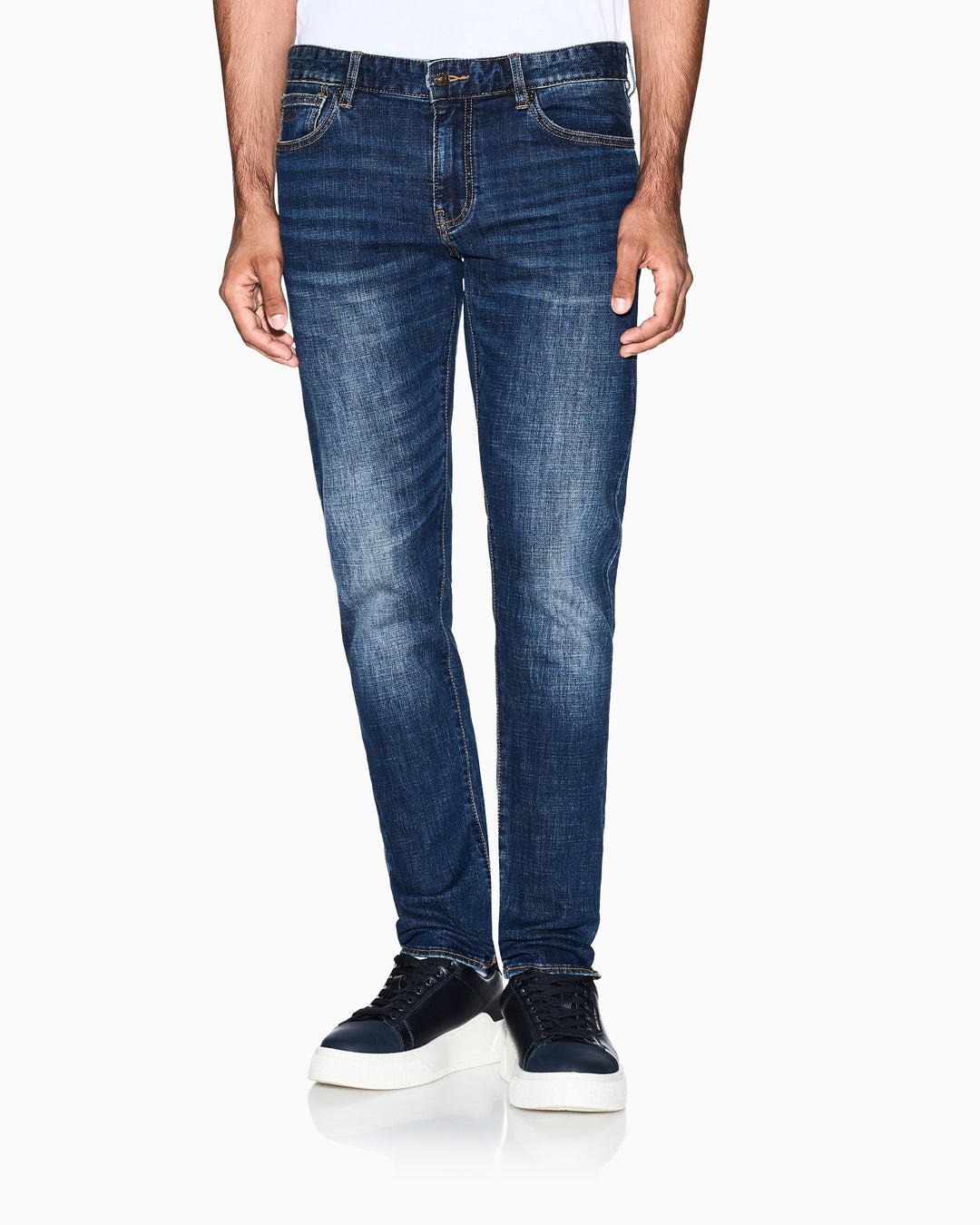 skinny Armani Exchange Jeans Uomo Xm001512 Af17098 Scuro