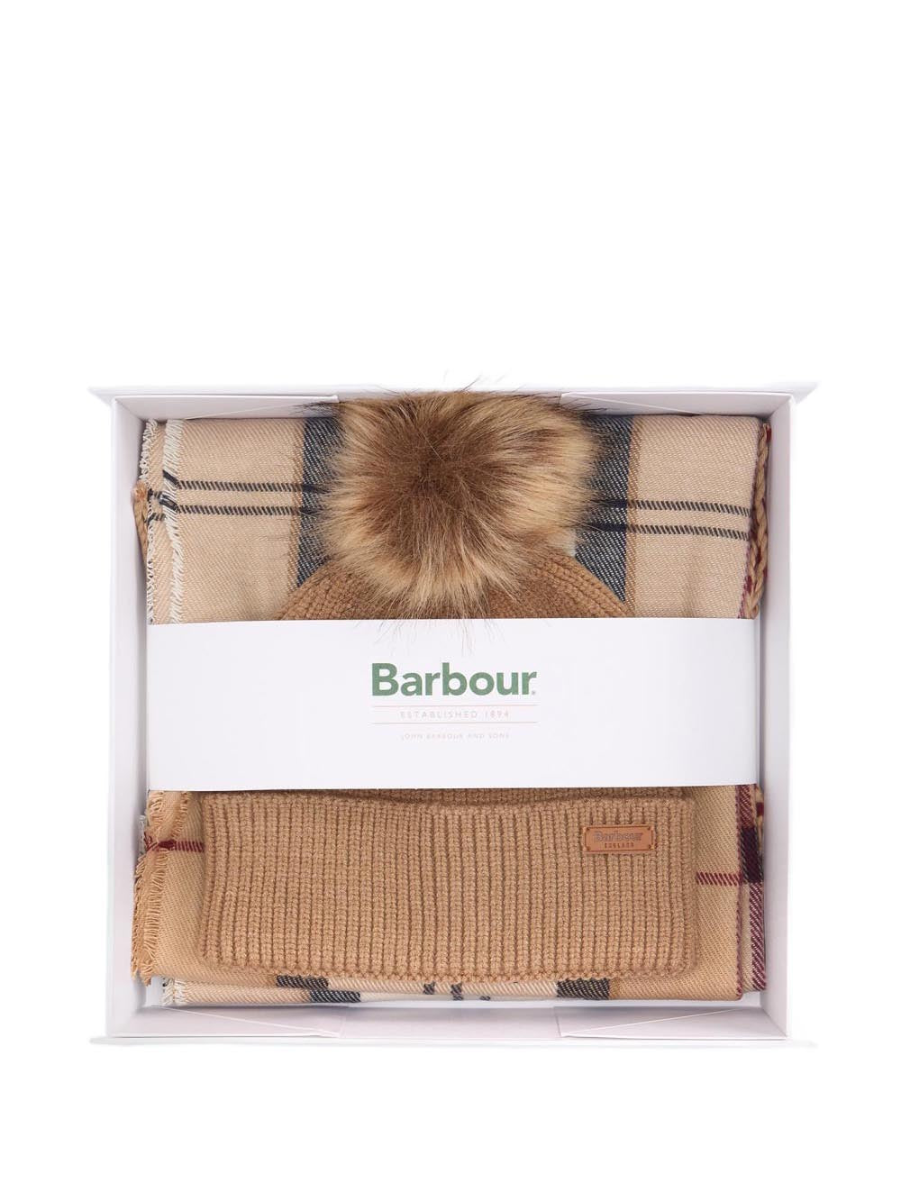 Barbour Set Cappello & Sciarpa Donna Lgs0054 Cammello/beige