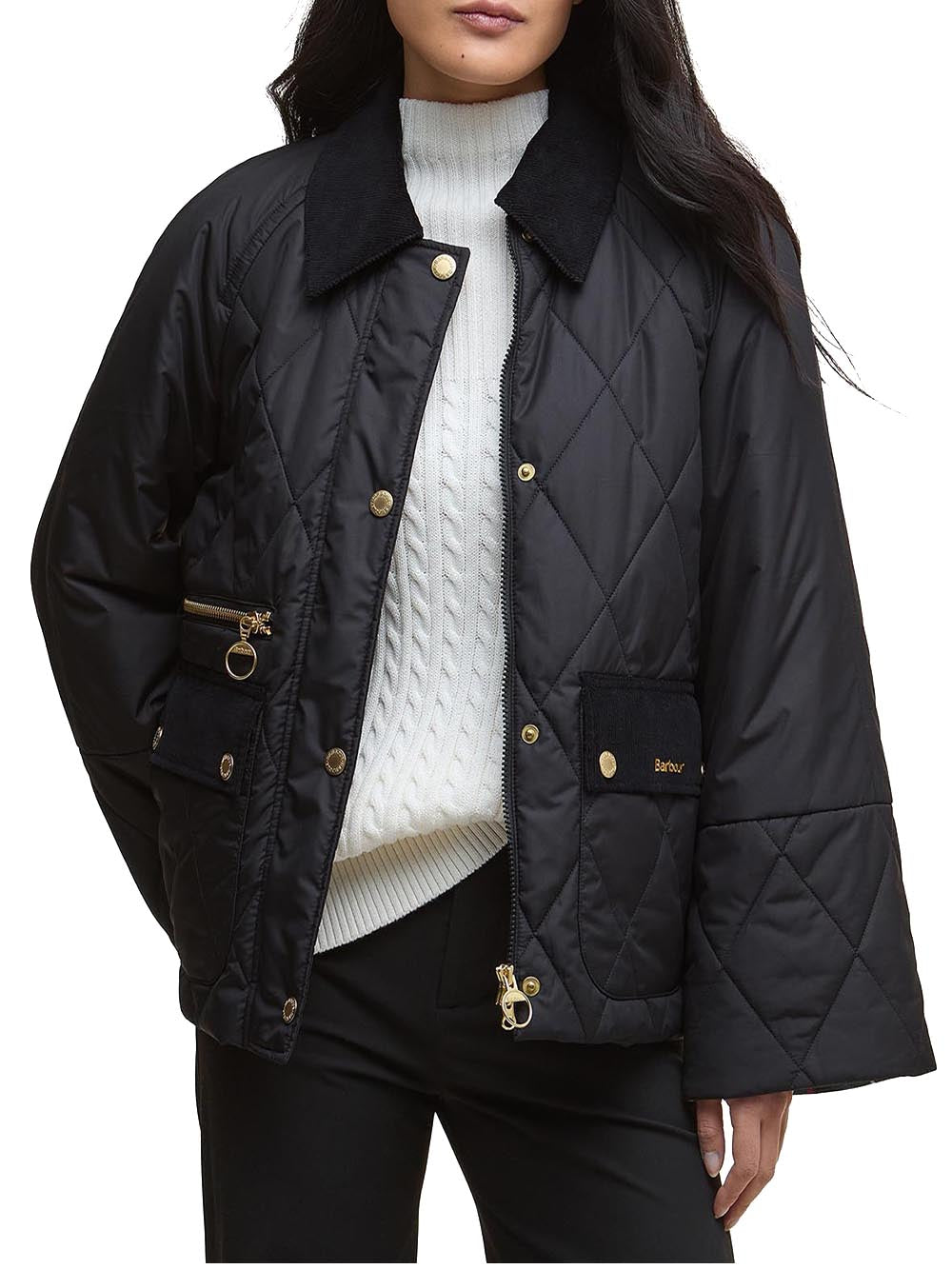 Barbour Giubbino Donna Lqu1840 Nero