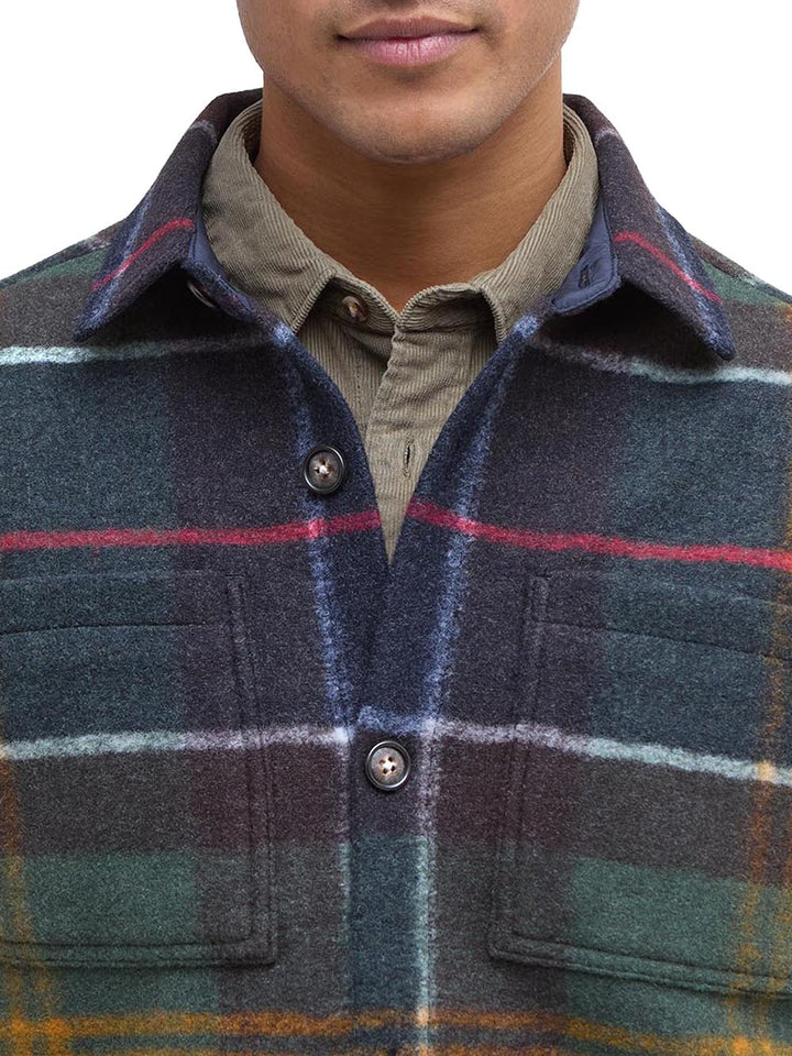 Barbour Camicia Uomo Mos0400 Verde/blu