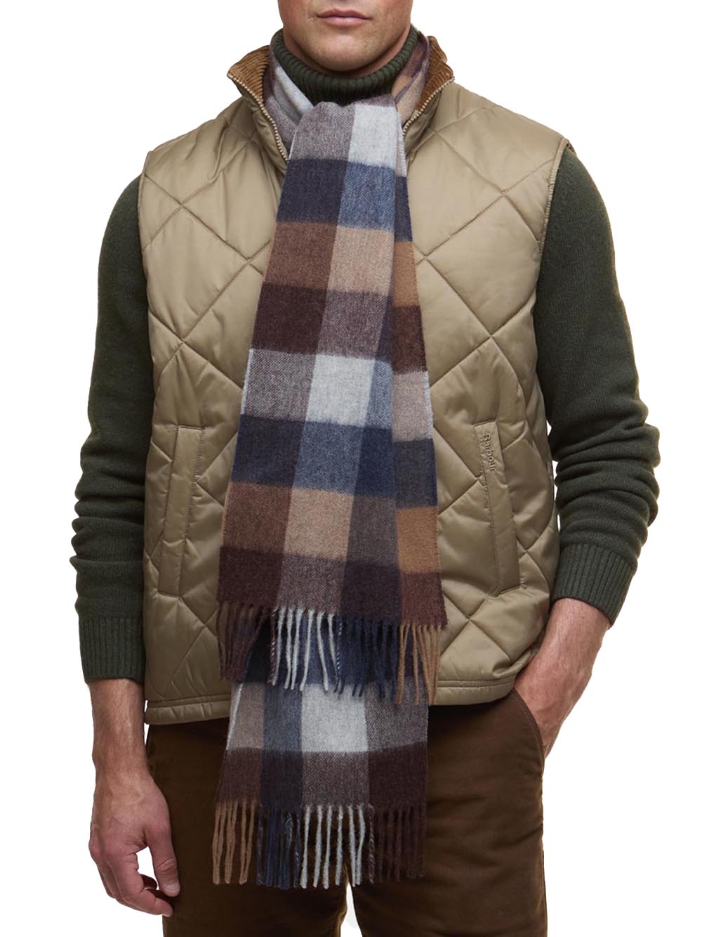 Barbour Sciarpa Uomo Usc0005 Marrone/blu