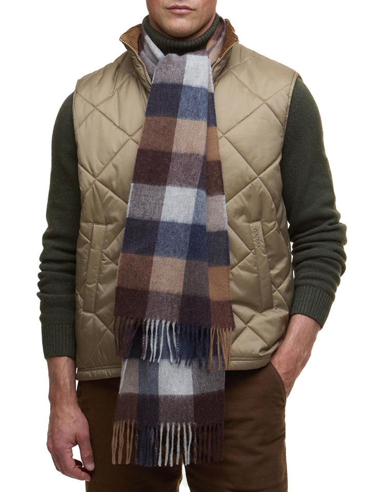 Barbour Sciarpa Uomo Usc0005 Marrone/blu
