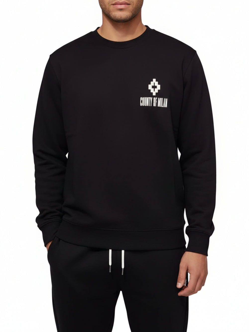 COUNTY OF MILAN Felpa Uomo F5camasw056 Nero