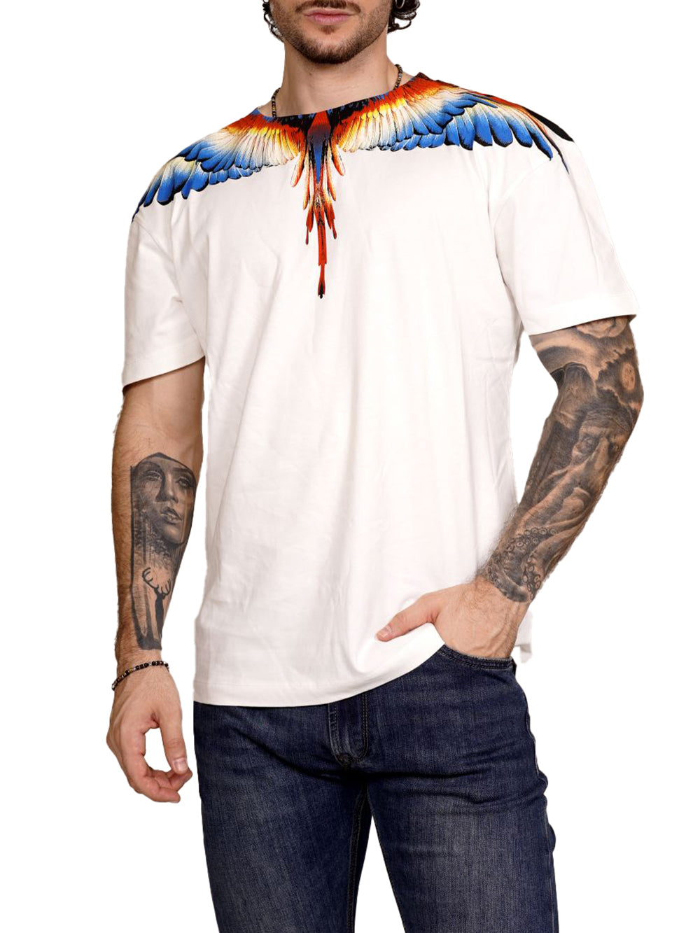 COUNTY OF MILAN T-shirt Uomo F5camath023 Panna