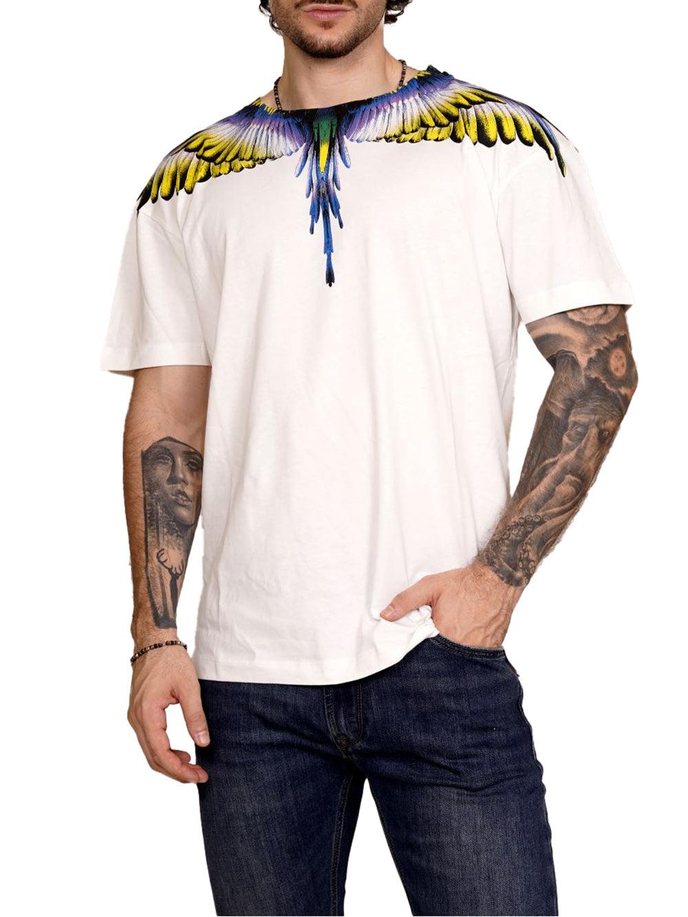 COUNTY OF MILAN T-shirt Uomo F5camath029 Panna