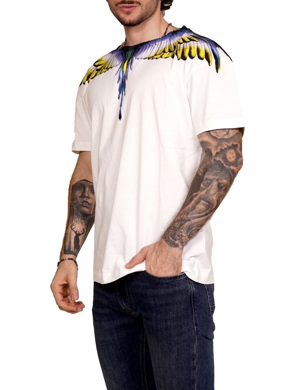 COUNTY OF MILAN T-shirt Uomo F5camath029 Panna