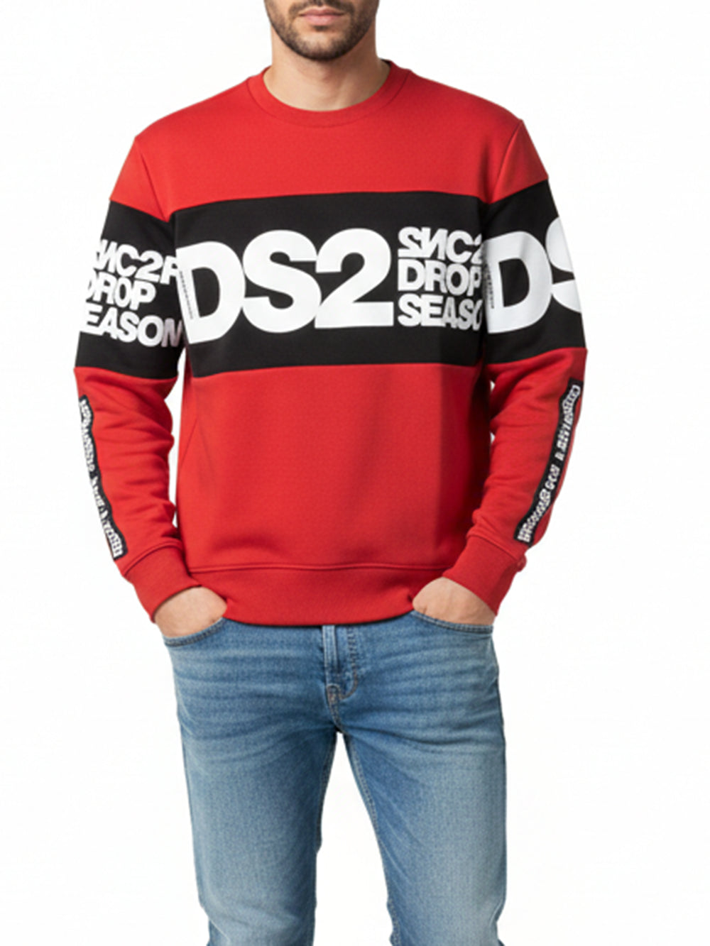 Ds2 Felpa Uomo Fw25215 Vinaccia