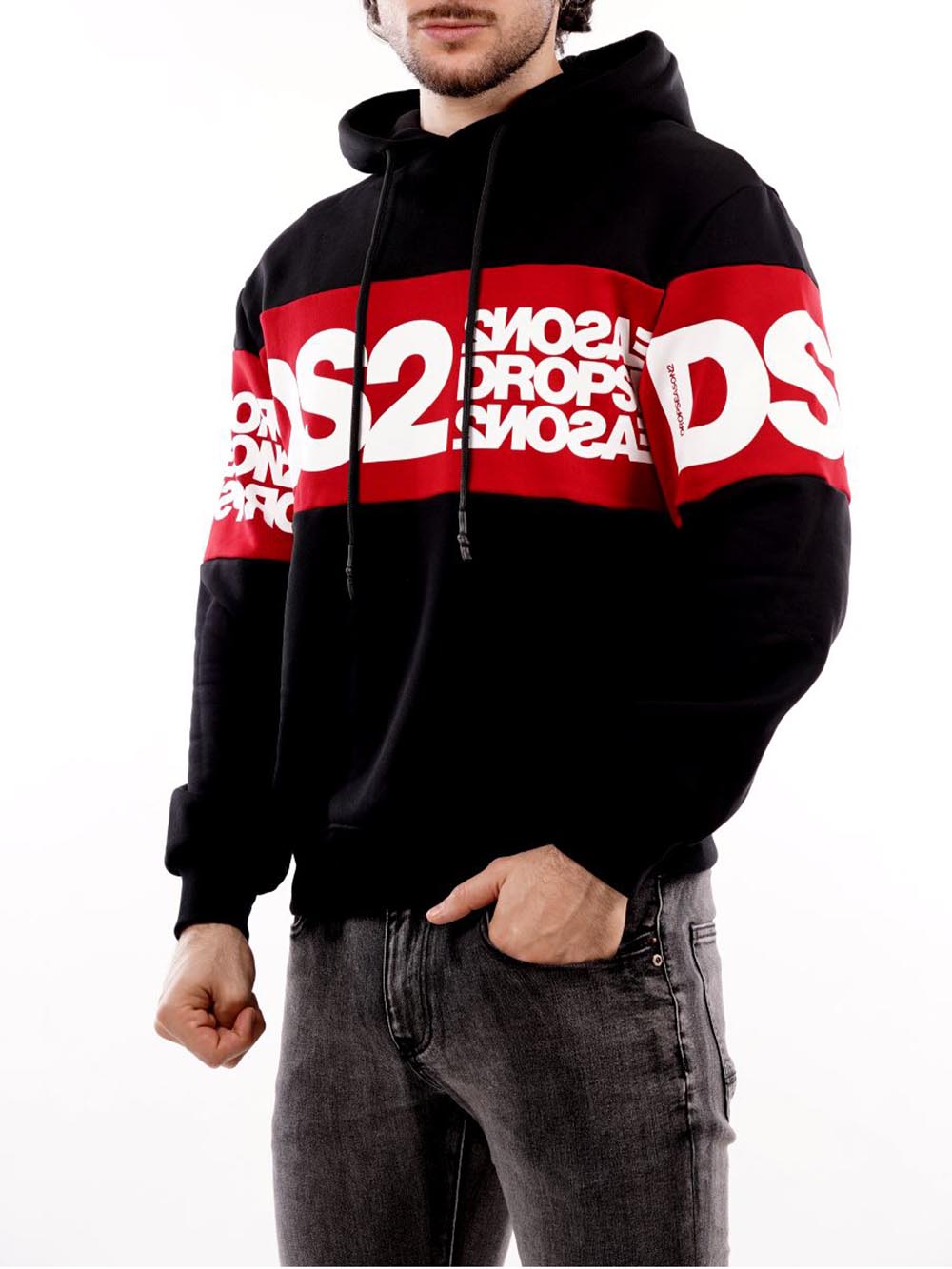 Ds2 Felpa Uomo Fw25219 Nero