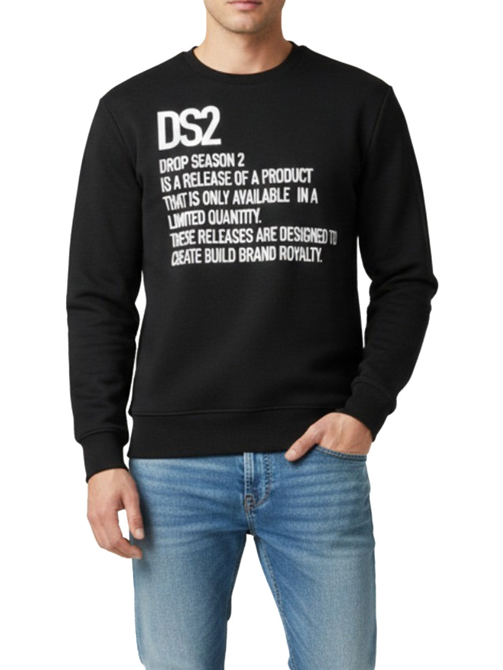 Ds2 Felpa Uomo Fw25268 Nero