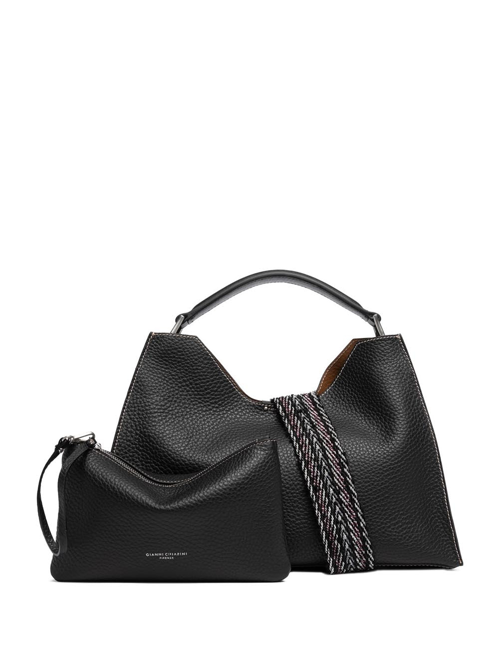 Gianni Chiarini Borsa a Mano Donna Bs 10566 RngdbL-Naspm Nero