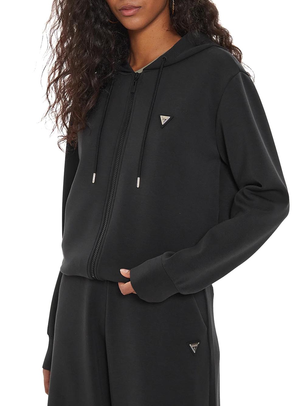 Guess Felpa Donna V4yq06 Kcay2 Nero