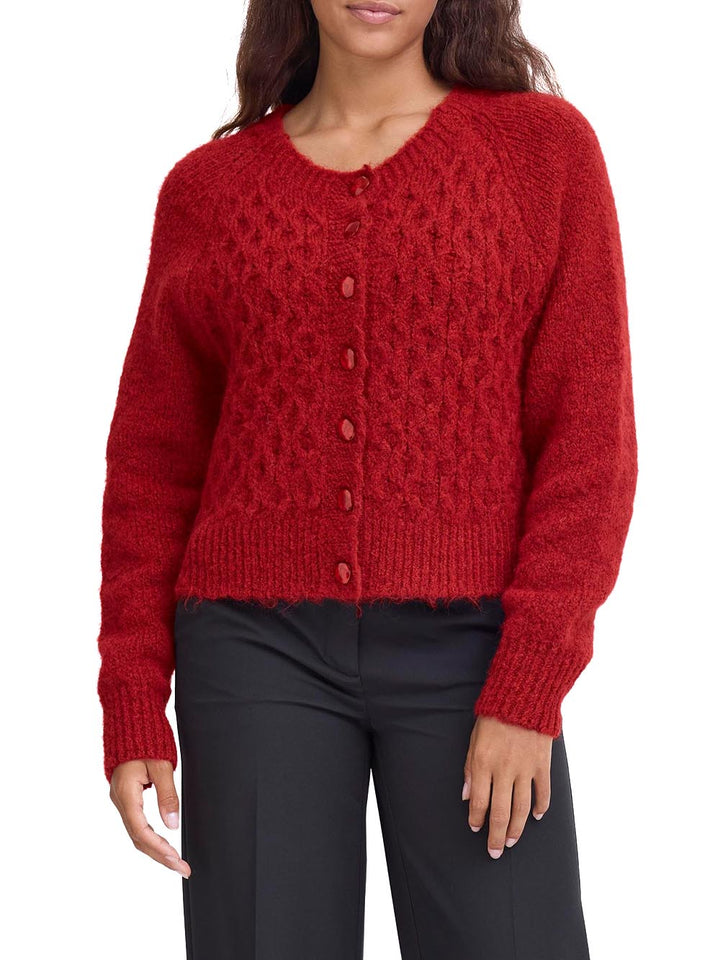 ICHI Cardigan Donna 20124347 Rosso