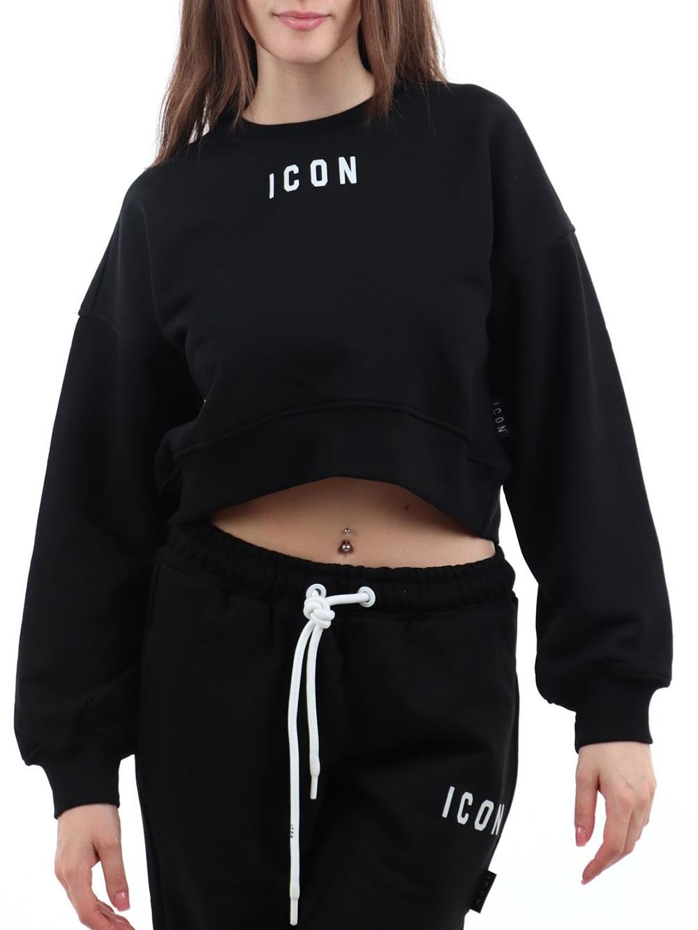 ICON Felpa Donna Icdf2w6f004 Nero