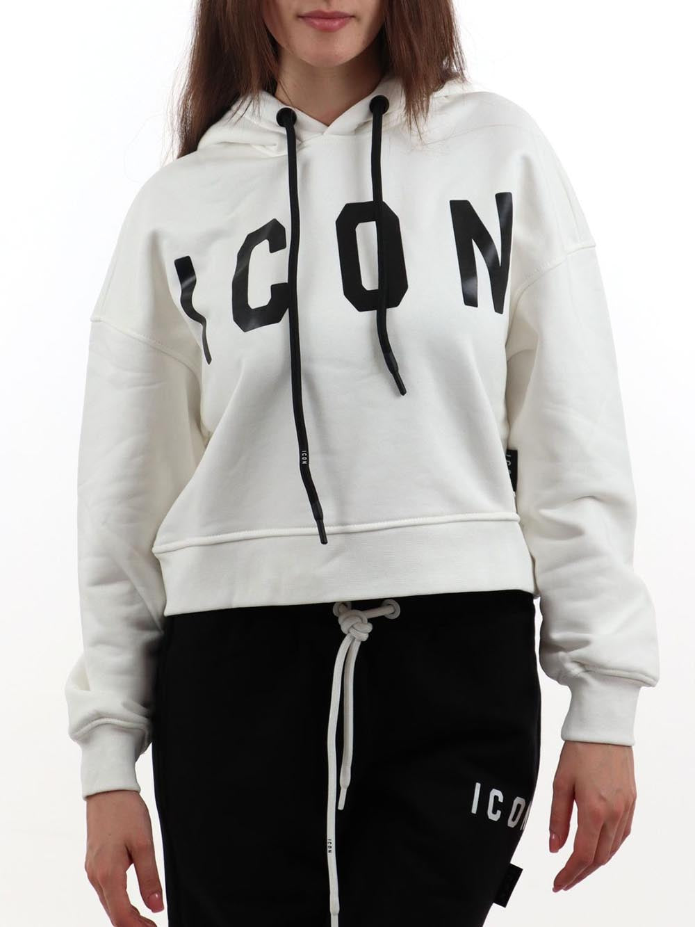 ICON Felpa Donna Icdf2w6f020 Bianco