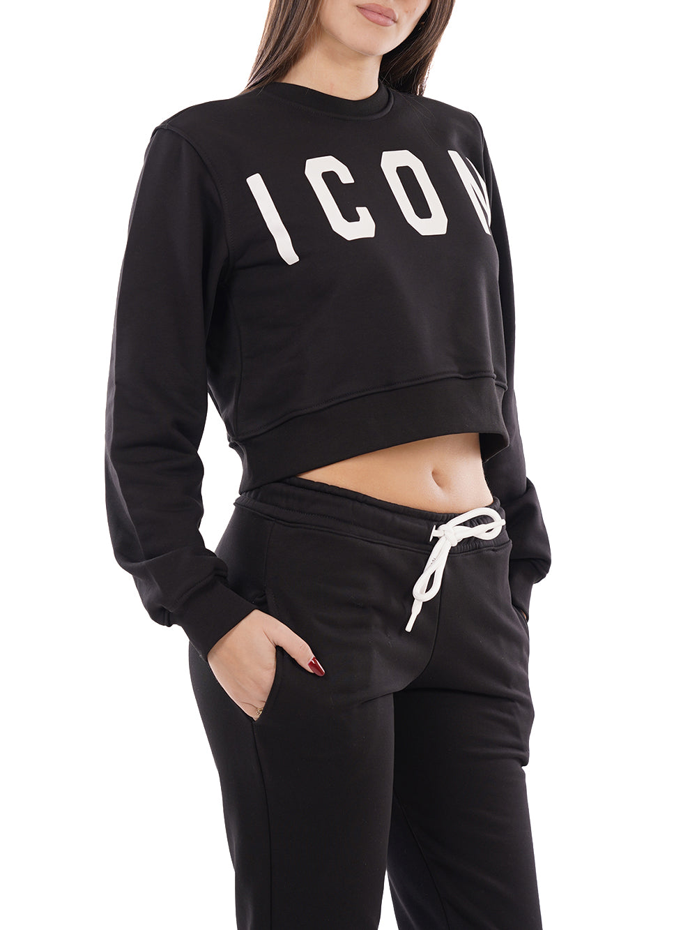 ICON Felpa Donna Icdf2w6f021 Nero