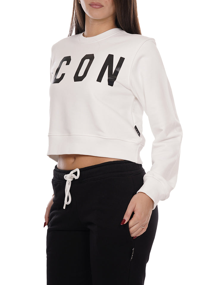 ICON Felpa Donna Icdf2w6f021 Bianco