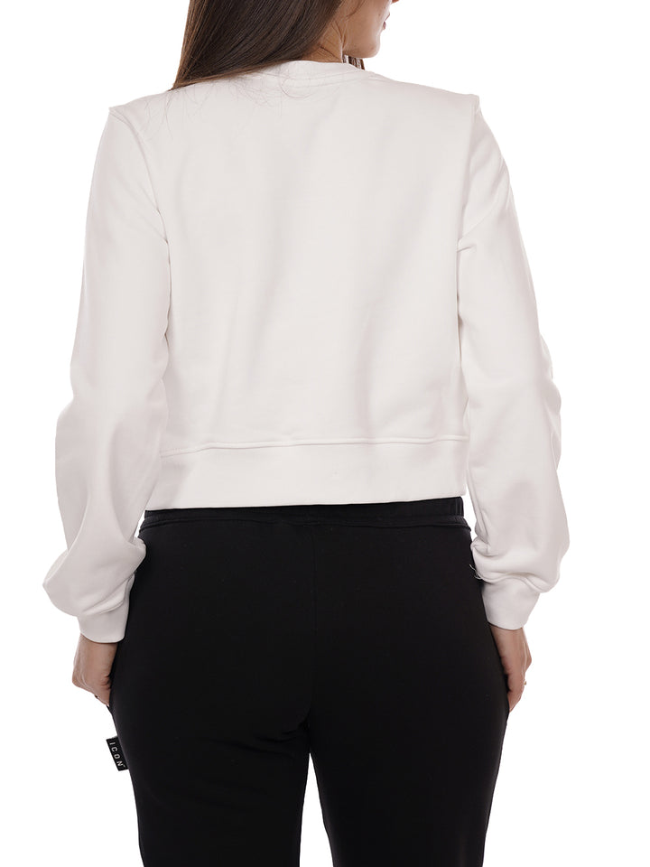 ICON Felpa Donna Icdf2w6f021 Bianco
