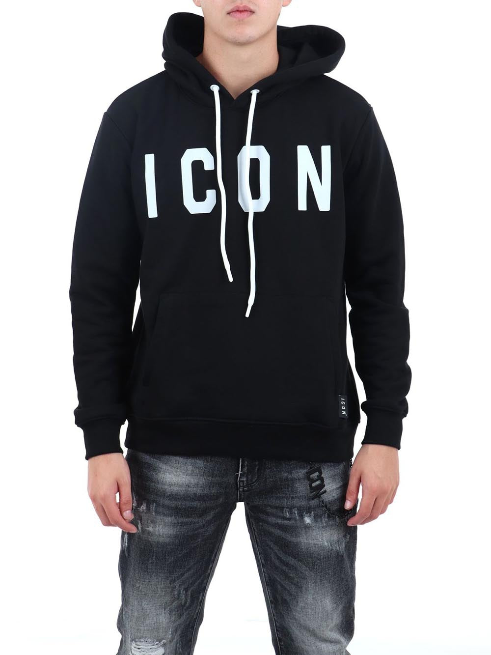 ICON Felpa Uomo Icuf2w6f005 Nero