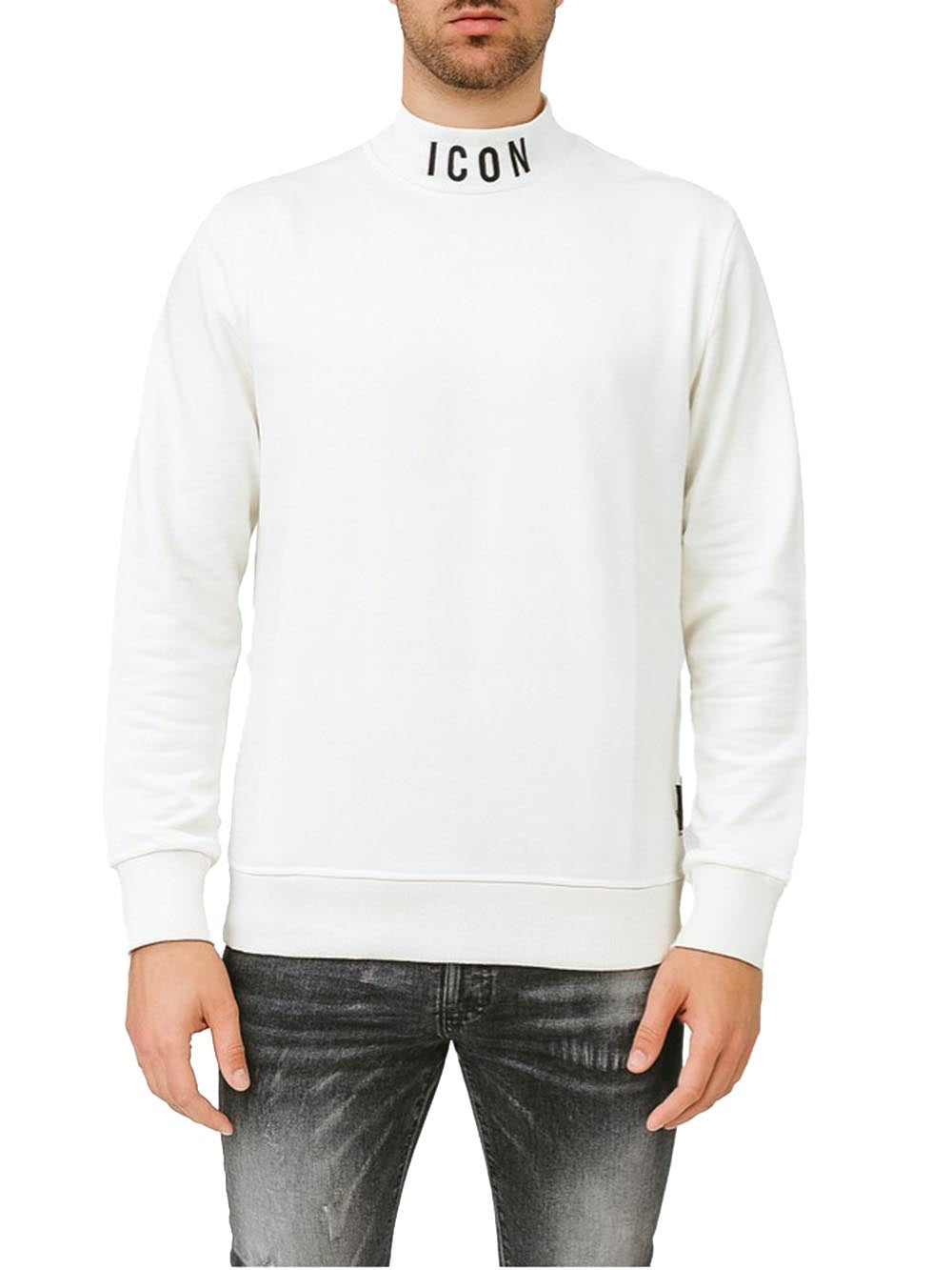 ICON Felpa Uomo Icuf2w6f053 Bianco