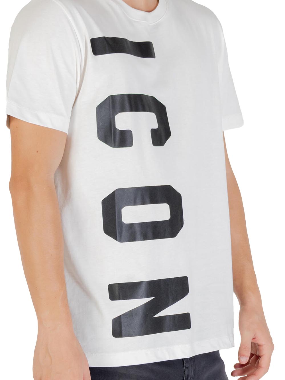 ICON T-shirt Uomo Icuf2w6t004 Bianco