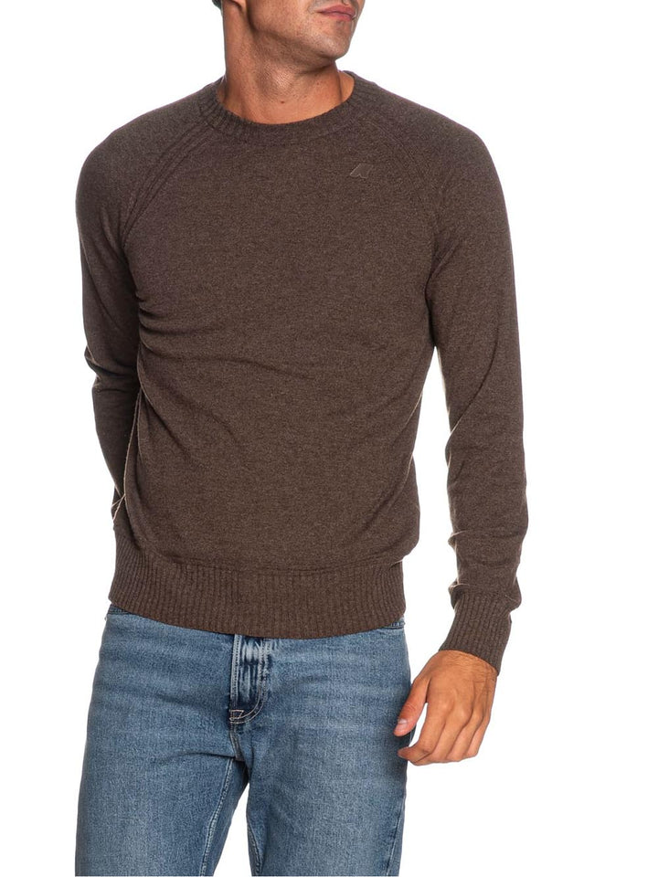 K-Way Pullover Uomo K2142gw Marrone