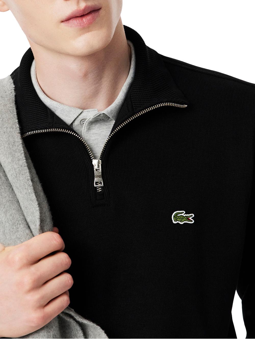 Lacoste Maglia Uomo Sh1927 Nero