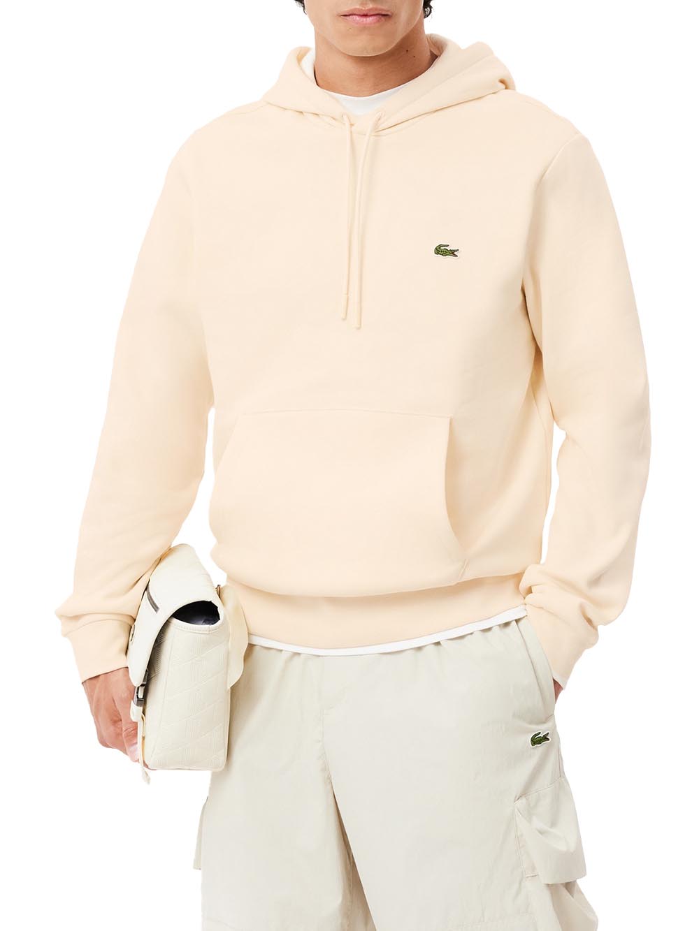 Lacoste Felpa Uomo Sh9623 Panna