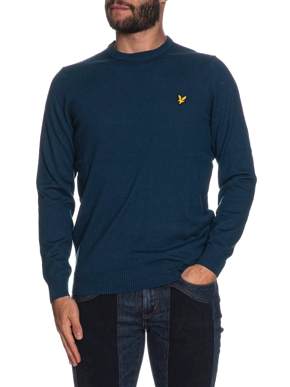 Lyle & Scott Pullover Uomo Kn2114v Petrolio