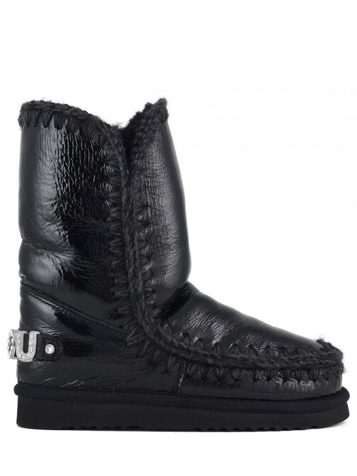 Eskimo 24 rhinestones logo Mou Stivaletti Boot Donna Mu.fw101037b Nero