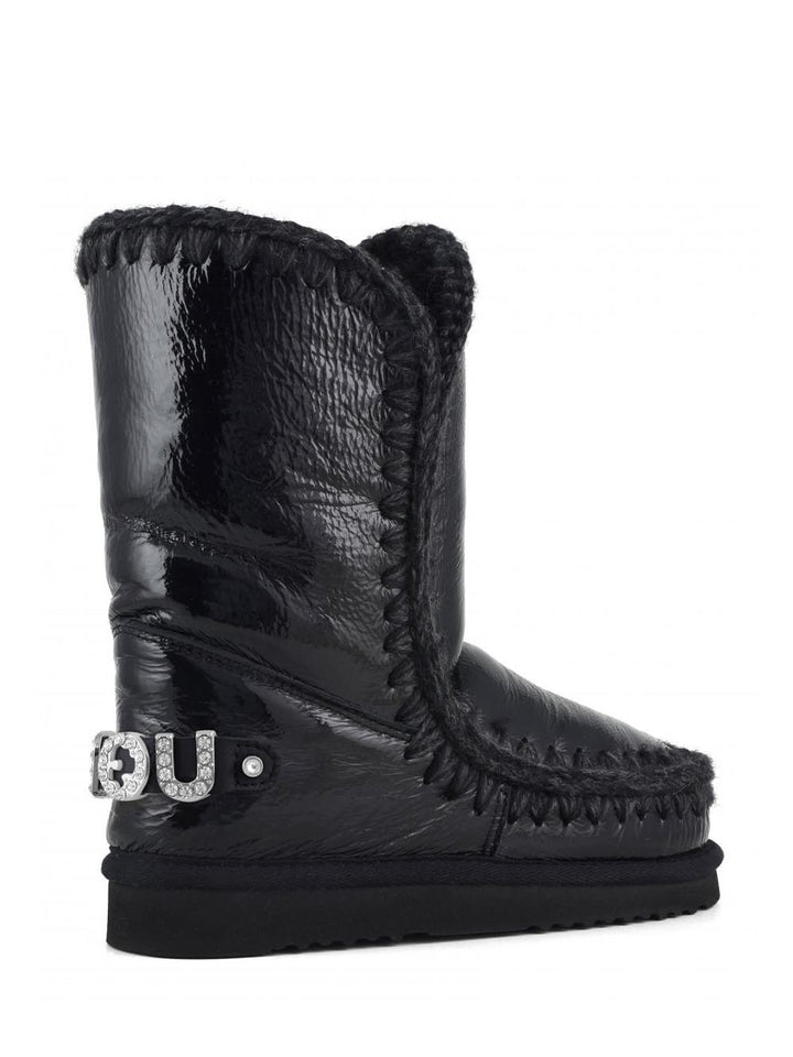 Eskimo 24 rhinestones logo Mou Stivaletti Boot Donna Mu.fw101037b Nero