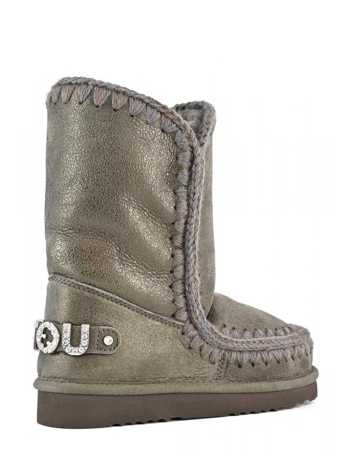 Eskimo 24 rhinestones logo Mou Stivaletti Boot Donna Mu.fw101037b Verde