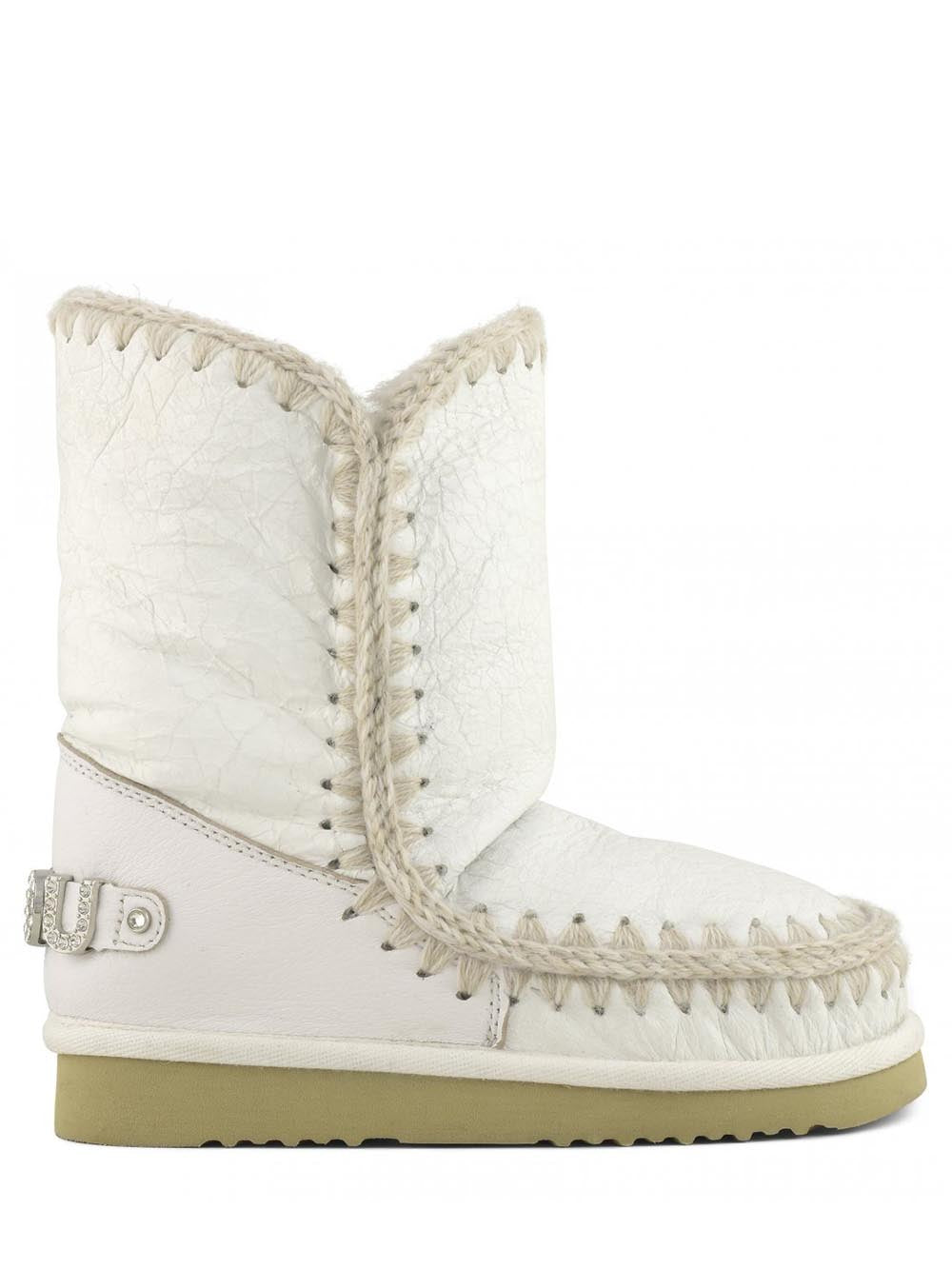 Eskimo 24 rhinestones logo Mou Stivaletti Boot Donna Mu.fw101037c Panna