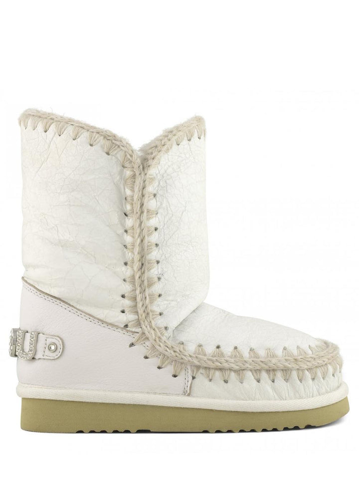 Eskimo 24 rhinestones logo Mou Stivaletti Boot Donna Mu.fw101037c Panna