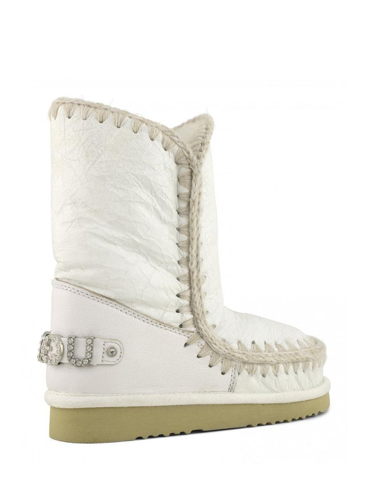 Eskimo 24 rhinestones logo Mou Stivaletti Boot Donna Mu.fw101037c Panna