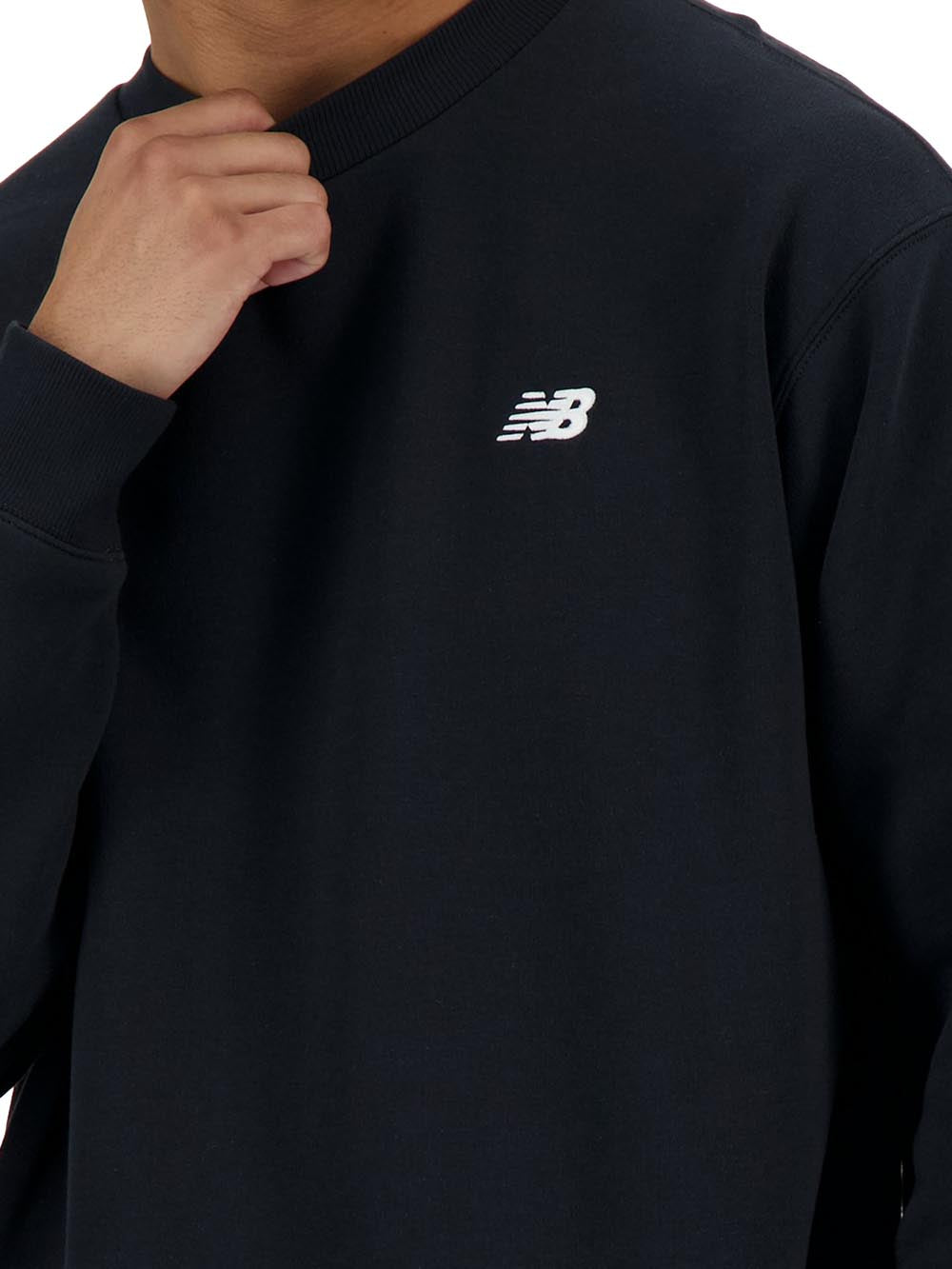 New Balance Felpa Uomo Mt41510 Nero