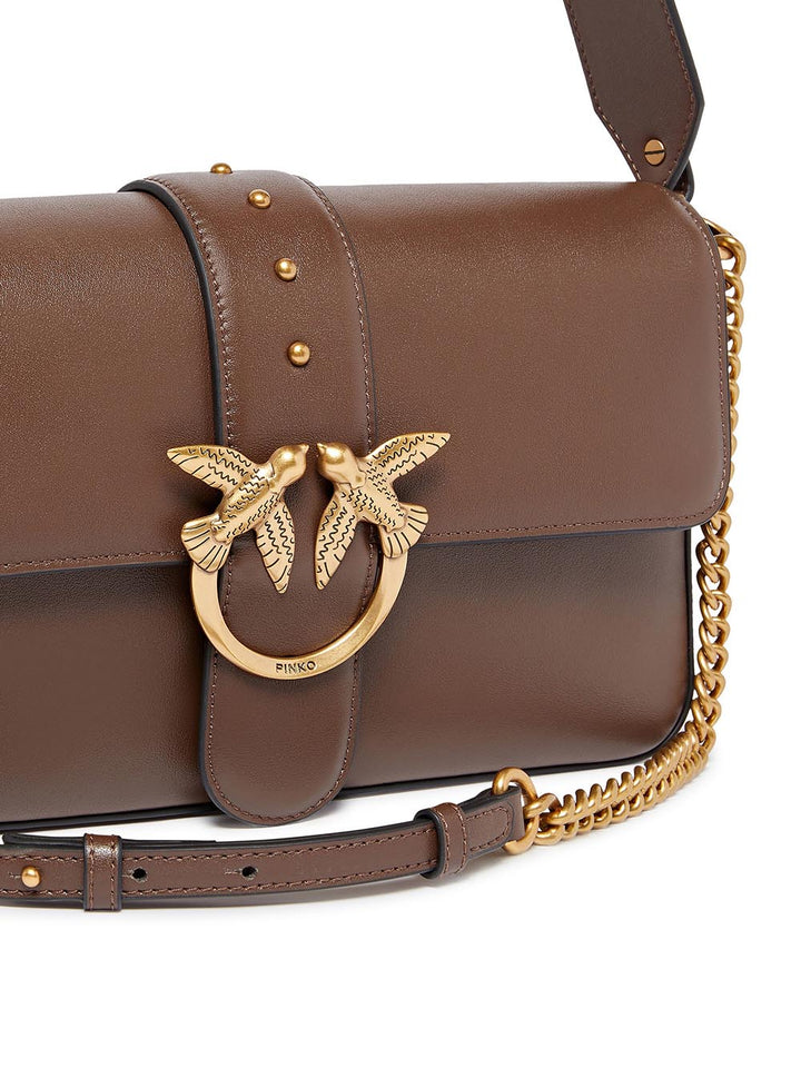 Pinko Borsa a Spalla Donna 104524 A0qo Marrone oro