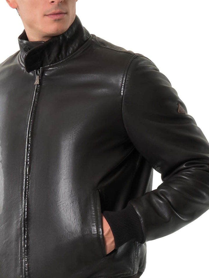 Roy Roger's Giubbino Uomo Barracuda Padded Man Rru800 Cb94 Marrone