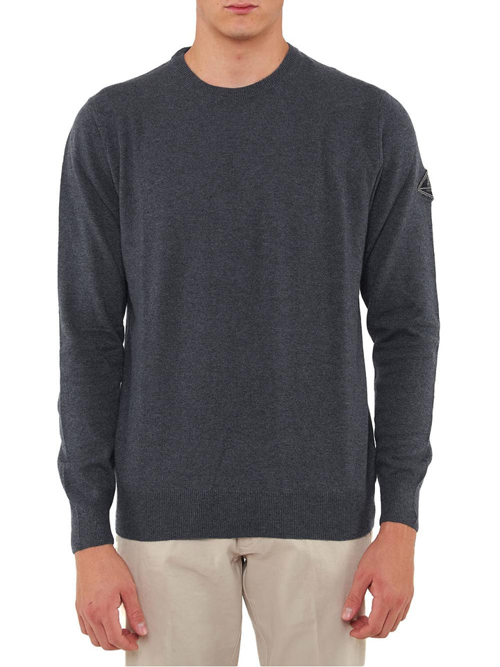 Roy Roger's Pullover Uomo Crew Neck Man Rru502 Cc53 Grigio