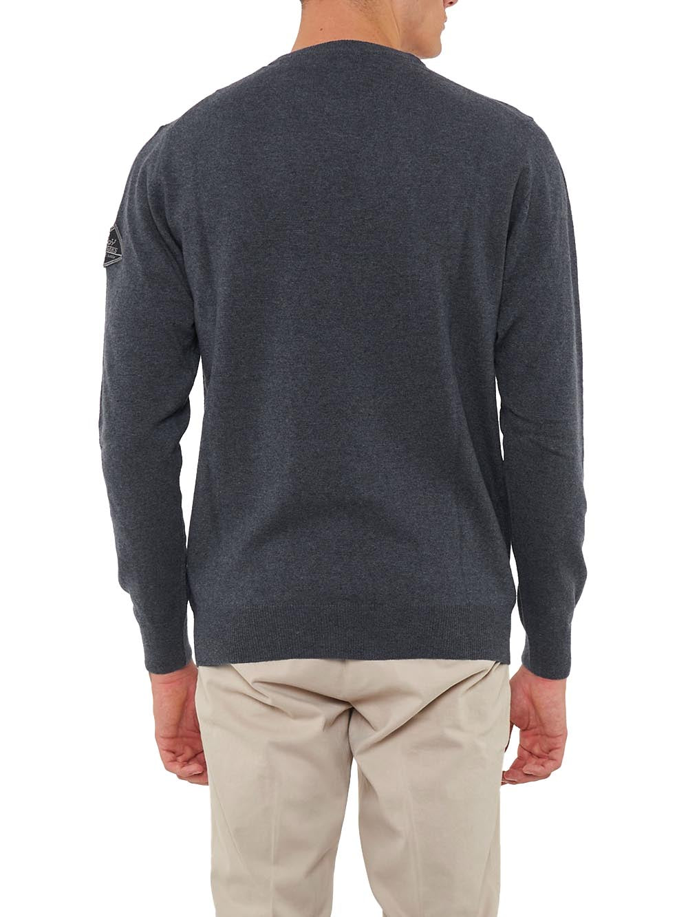 Roy Roger's Pullover Uomo Crew Neck Man Rru502 Cc53 Grigio