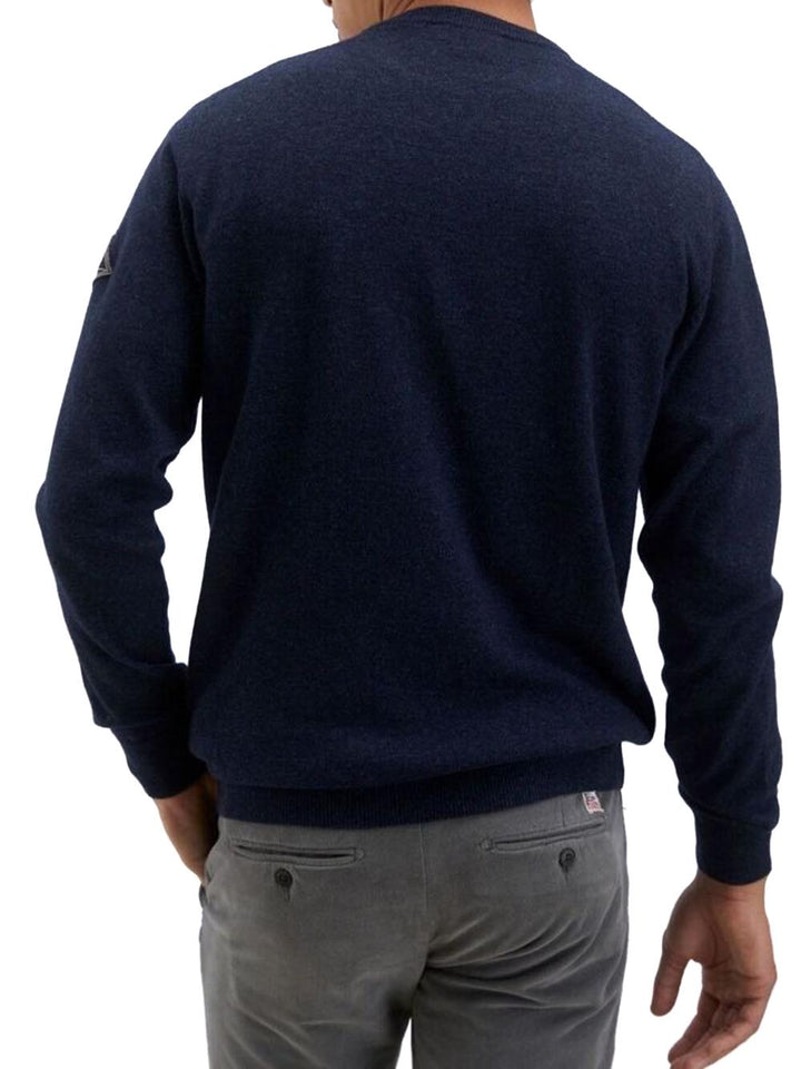 Roy Roger's Pullover Uomo Crew Neck Man Rru502 Cc53 Blu