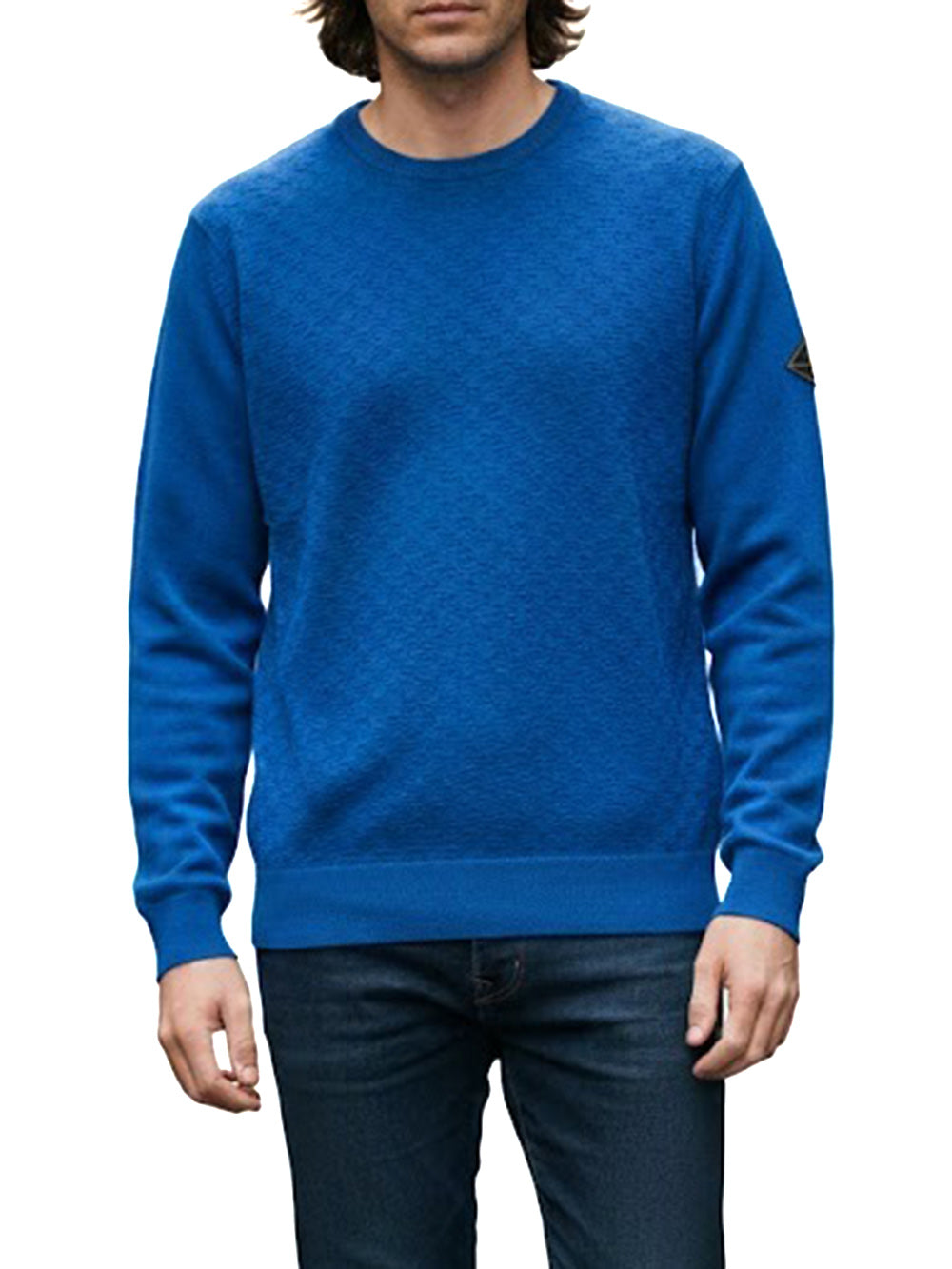 Roy Roger's Pullover Uomo Crew Neck Man Rru502 Cn05 Bluette